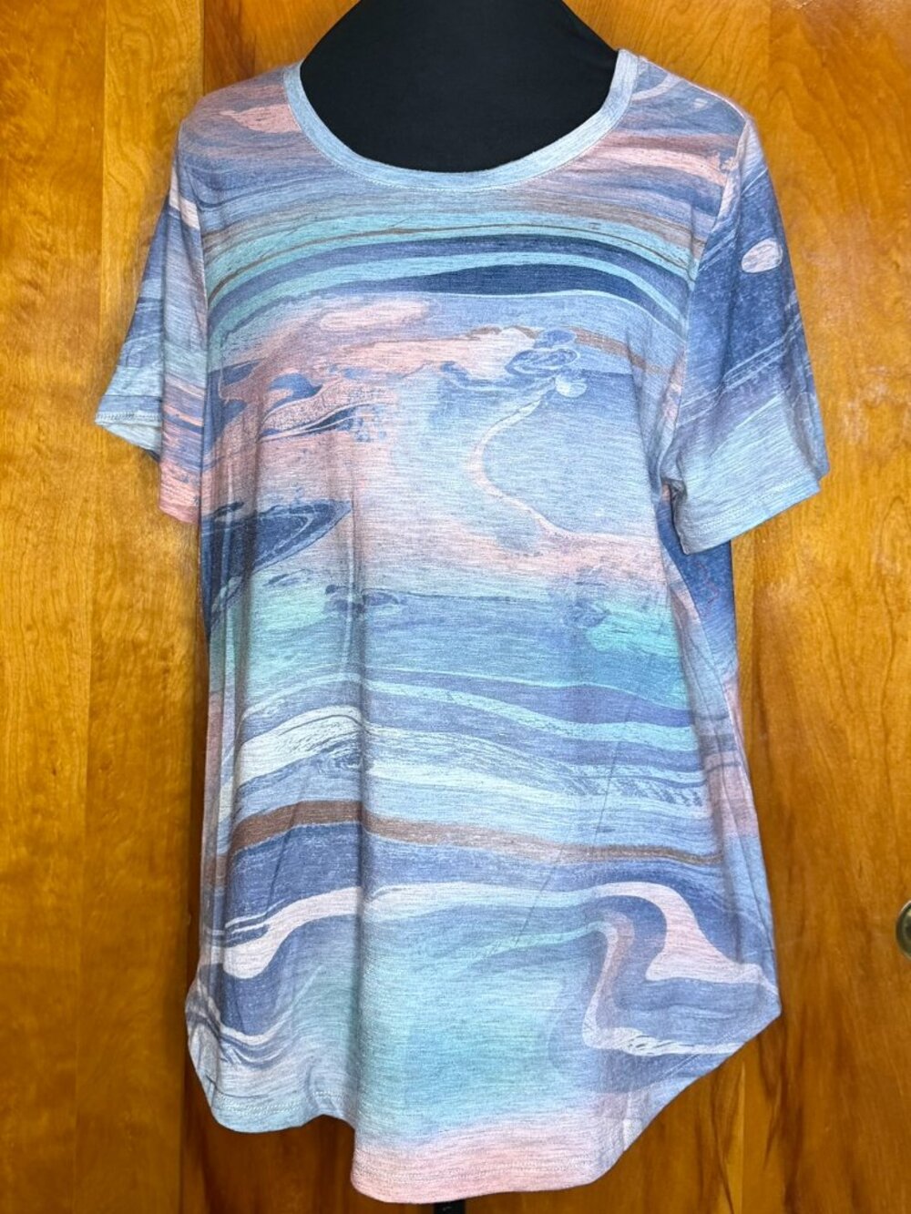 CJ Banks Women's Size 1X Multicolor Pullover Top (1338)